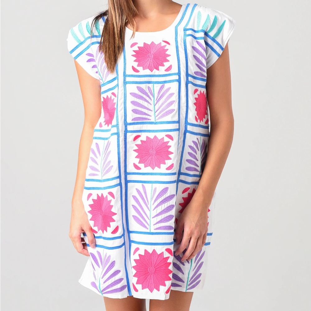 J Marie Colorful Floral Midi Dress